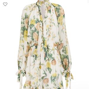 Zimmermann Zippy Floral Crepe playsuit